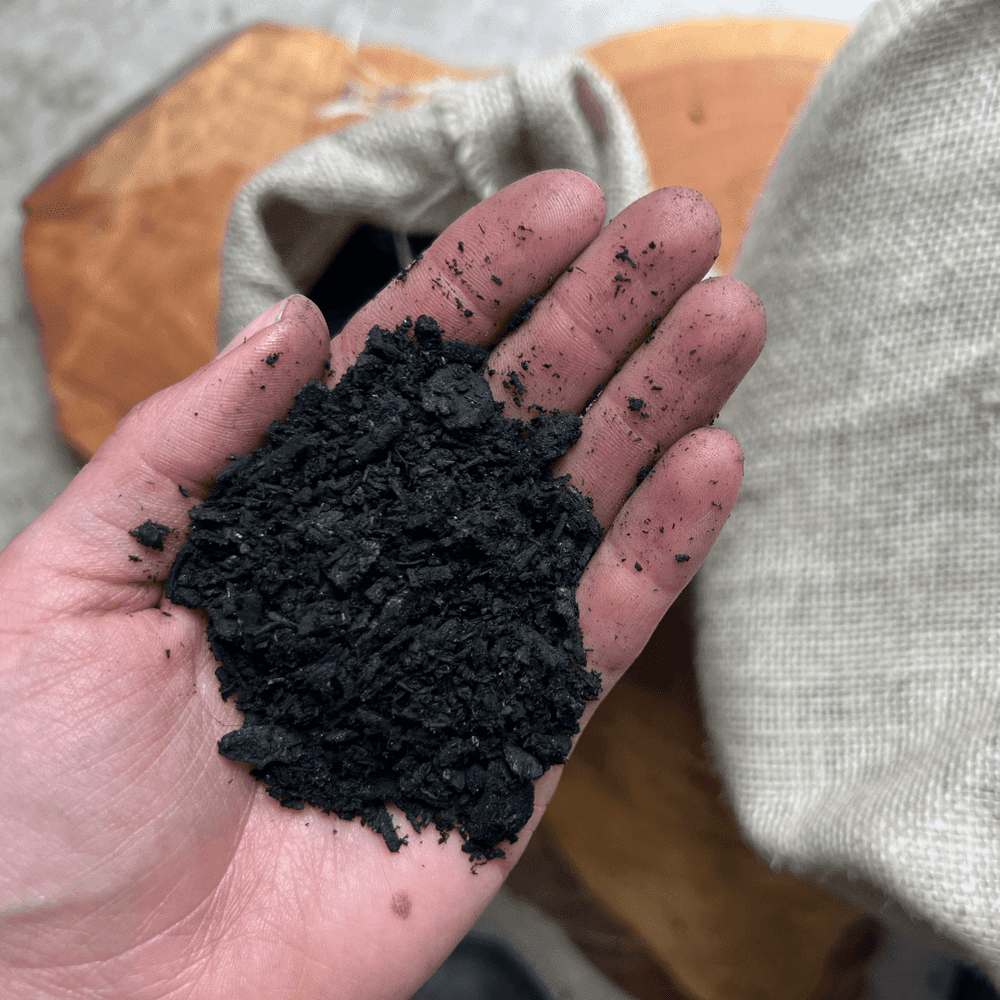Biochar Powder Form Buy biochar UK | Biochar + inoculant powder | Earthly Biochar